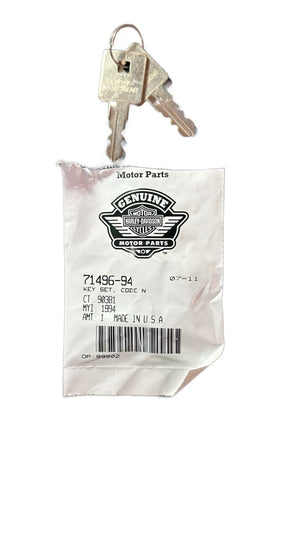 New OEM Genuine Harley-Davidson Key Code N, 71496-94