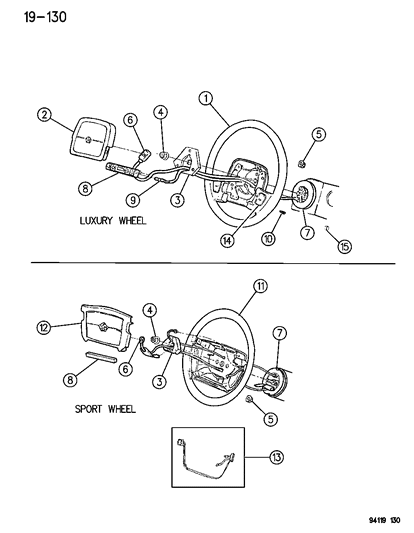 Chrysler - Air Bag, Module Sport - Part # JD25PM6
