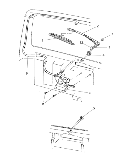 New 1998-2001 Fits Chrysler Grand Cherokee Blade-Wiper - Part # 55154920AB