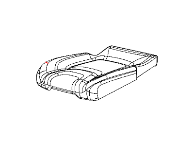 New 2014-2017 Fits Chrysler Grand Cherokee Rear Seat Cushion Cover Right - Part # 5RA62DX9AE