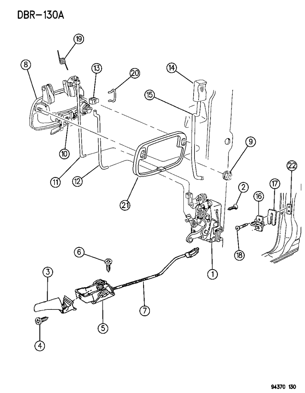 Handle Assembly, Door Inside , Right