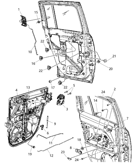 New 2007-2010 Fits Chrysler Caliber, Compass, Patriot Rear Door Latch - Part # 4589413AG
