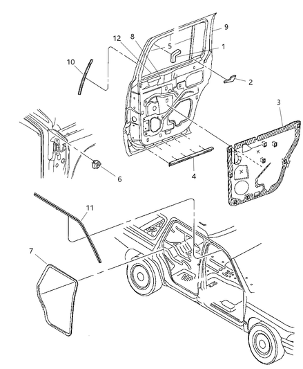 Seal Rear Door Belt Moulding