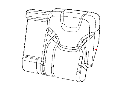 New 2015-2016 Fits Chrysler Grand Cherokee Rear Seat Back Cover Left - Part # 5RA65DX9AD