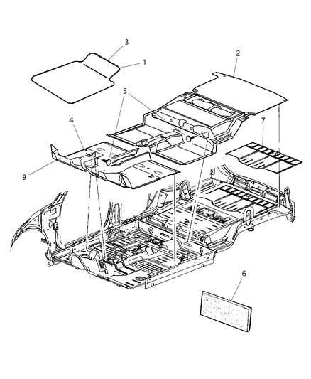 New 2006-2009 Fits Chrysler PT Cruiser Carpet-Floor - Part # TX15DK5AN