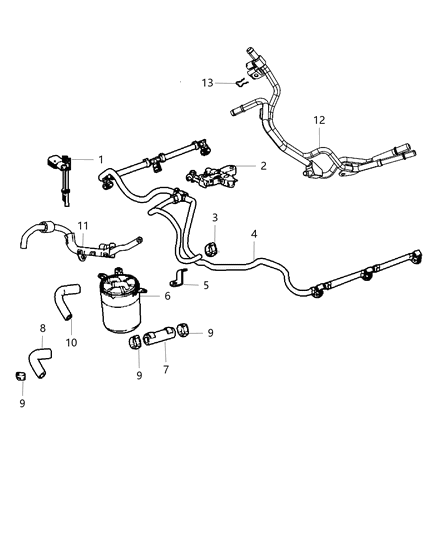 New 2007-2009 Fits Chrysler Grand Cherokee Tube-Fuel - Part # 68005699AA