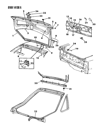 Chrysler - Prop, Liftgate - Part # G0004436