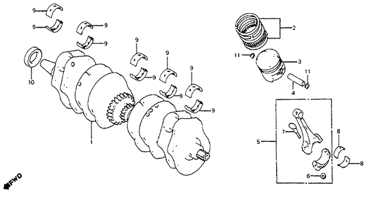 Ring Set, Piston (Over Size) (0.50) (Riken)