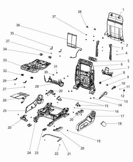 Shield Seat Under Seat Back Panel