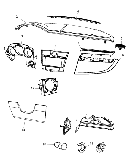 New 2007-2010 Fits Chrysler Sebring Grille-Defroster - Part # 1AM76DK5AC
