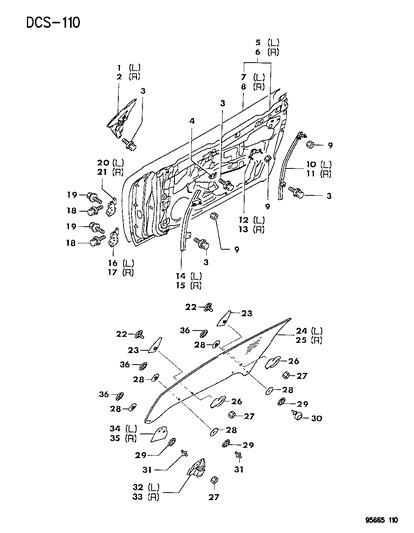 Mopar - 1995 2000 Fits Chrysler Avenger Door Front Outer Repair # - Part # MB959366