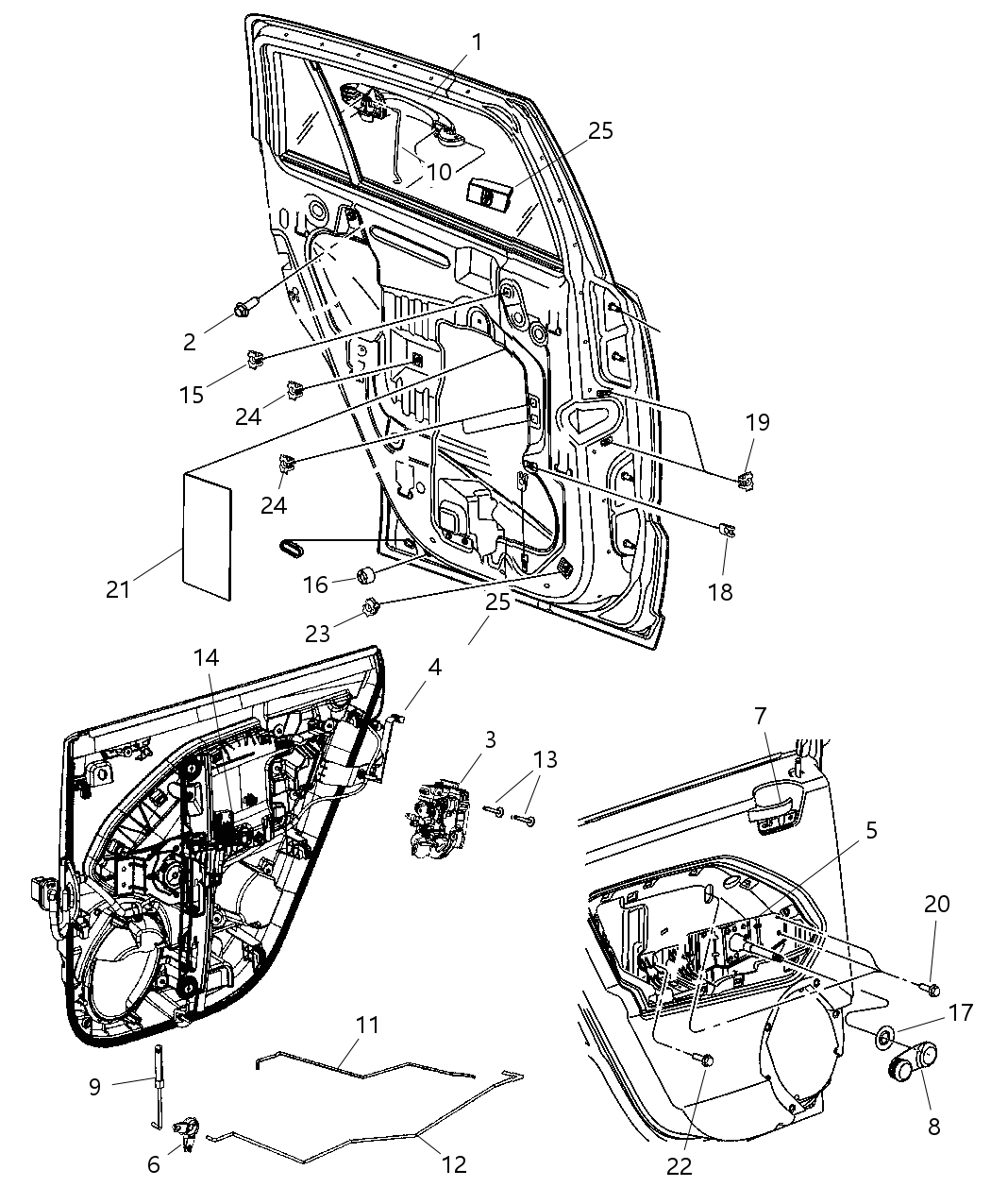 Link And Sleeve Rear Door Inside Remote To Latch