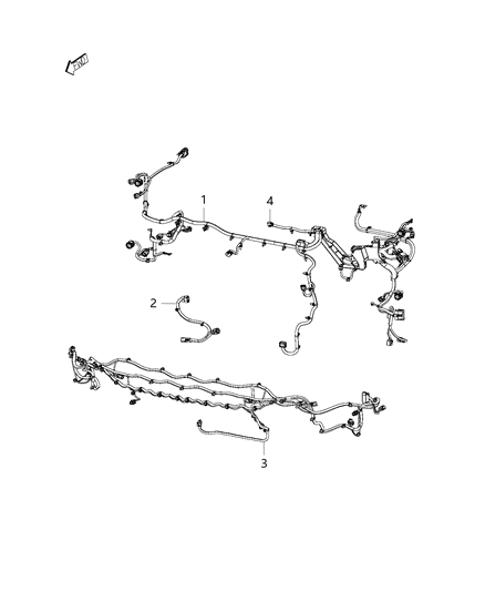 New 2015 Fits Chrysler Grand Cherokee Wiring-Front End Module - Part # 68234265AB