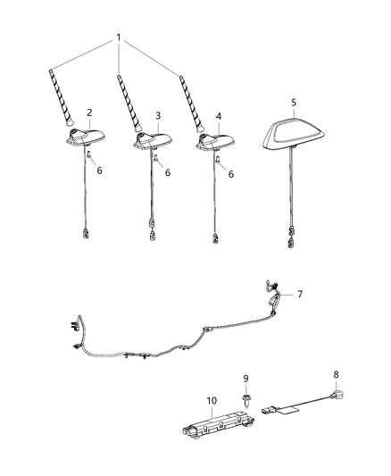 New 2014-2015 Fits Chrysler Grand Cherokee Body-Base Cable And Bracket - Part # 5LQ48JGXAA