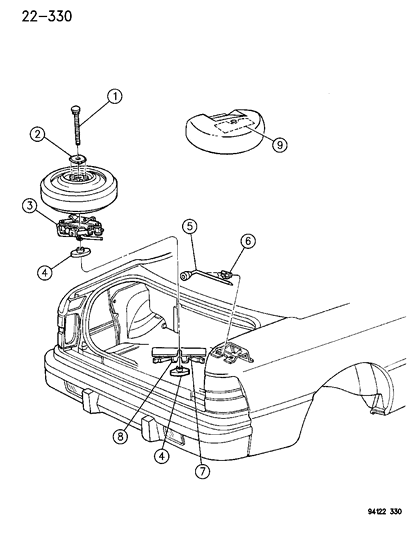 Plate, Spare Tire Hold Down Retainer