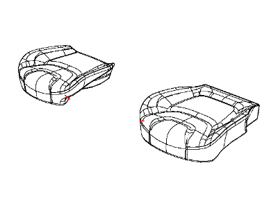 New 2014-2016 Fits Chrysler Grand Cherokee Front Seat Cushion Cover - Part # 5VF79DX9AB