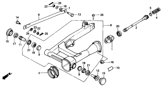 Bolt, L. Swingarm Pivot