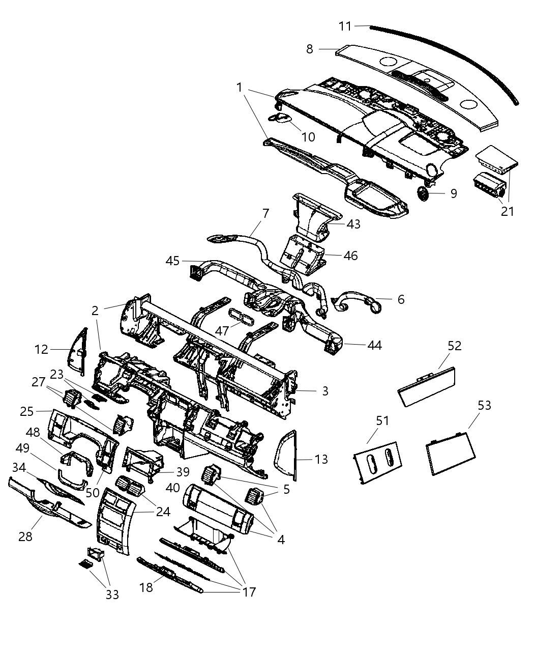 Bezel Instrument Panel Center