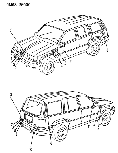 New 1993 Fits Chrysler Grand Cherokee Limited - Part # 5DL21MYJ
