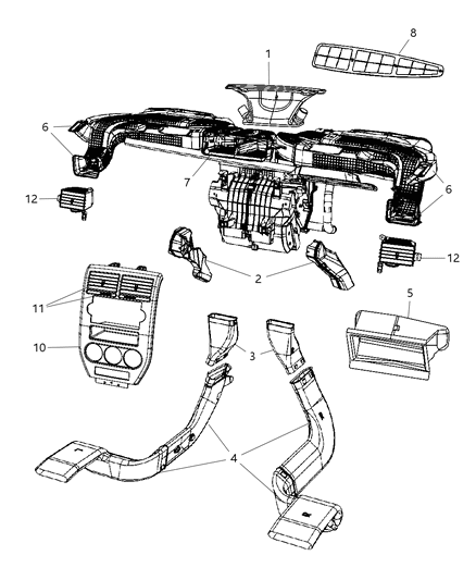 Duct Instrument Panel