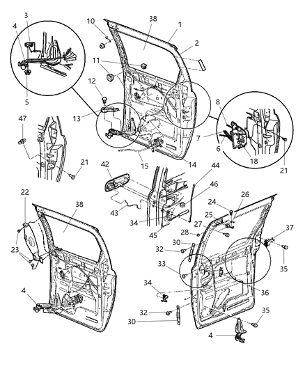 New 2004 Fits Chrysler Grand Caravan, Town & Country Handle-Sliding Door Assist - Part # RT361J3AE