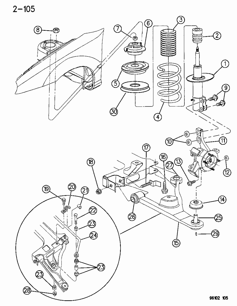 Isolator, Front Spring