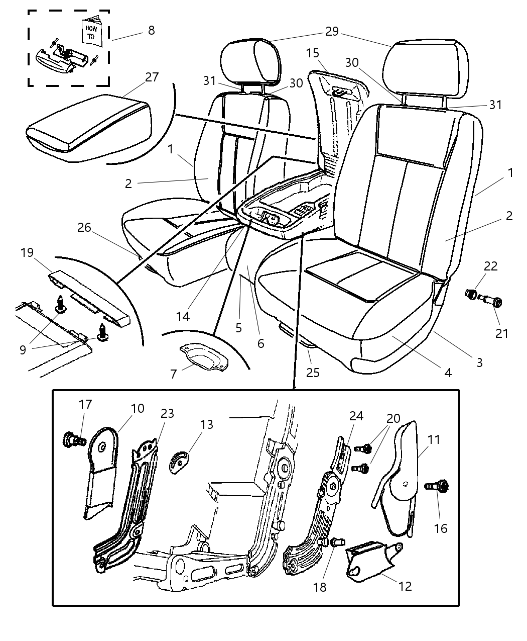 Armrest Seat Non-Storage