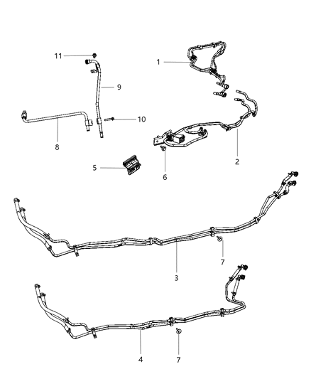 New 2011-2013 Fits Chrysler 3500, 4500, 5500 Bracket-Hose - Part # 55111378AA
