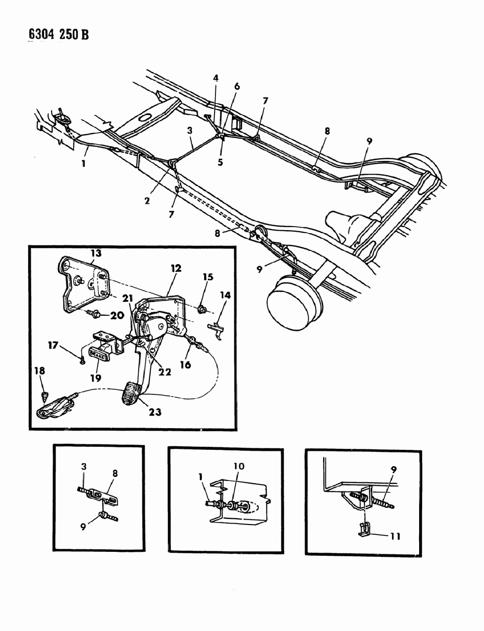 Cable, Rear W/9" Brakes