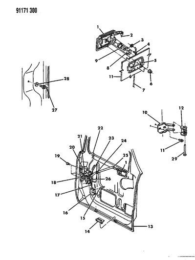 Mopar - Knob And Pushrod, Locking - Part # D632KB7