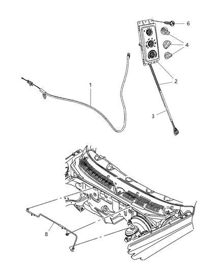 Harness A/C And Heater Vacuum