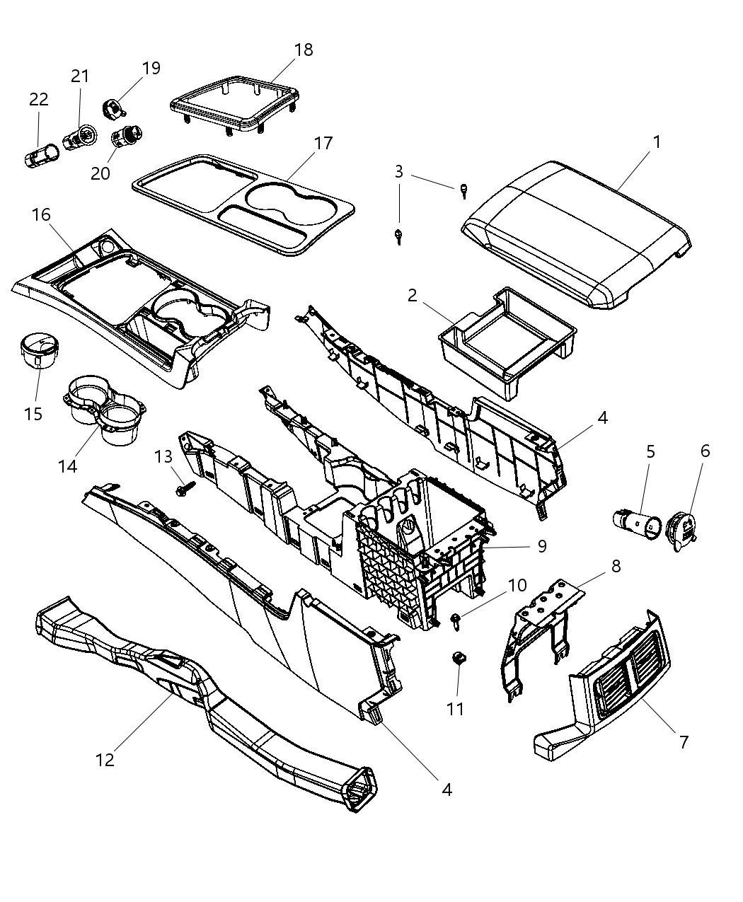 Cap Floor Console End