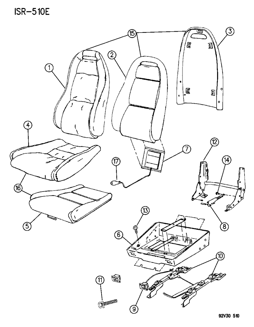 Recliner, 1992-95, (1996 Serviced In Seat Cushion)
