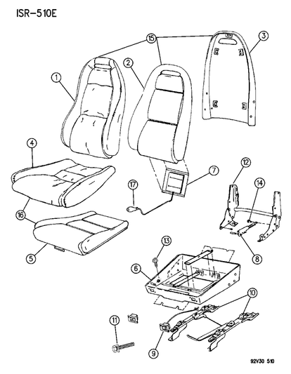 Recliner, 1992-95, (1996 Serviced In Seat Cushion)