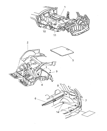 New 2004 Fits Chrysler Grand Cherokee Carpet-Cargo Floor - Part # 5FS70WL8AL