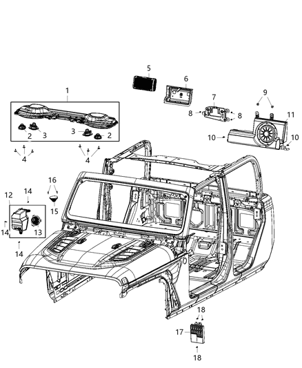 New 2020-2021 Fits Chrysler Gladiator Amplifier - Part # 68441766AB
