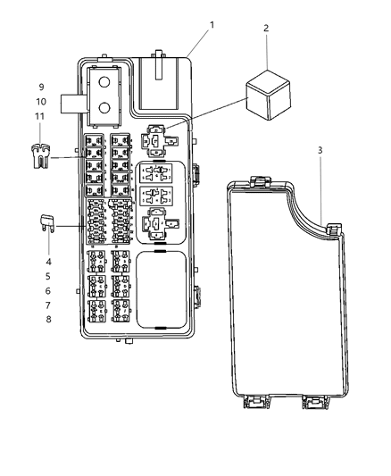 New 2007 Fits Chrysler Caliber, Compass, Patriot Block-Totally Integrated Power - Part # R4692169AK
