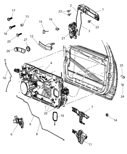 New 2017-2018 Fits Chrysler 1500 Handle-Exterior Door - Part # 1UJ881XRAH