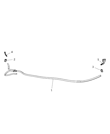 New 2008-2010 Fits Chrysler Grand Caravan, Town & Country Nozzle-Washer - Part # 5113289AA