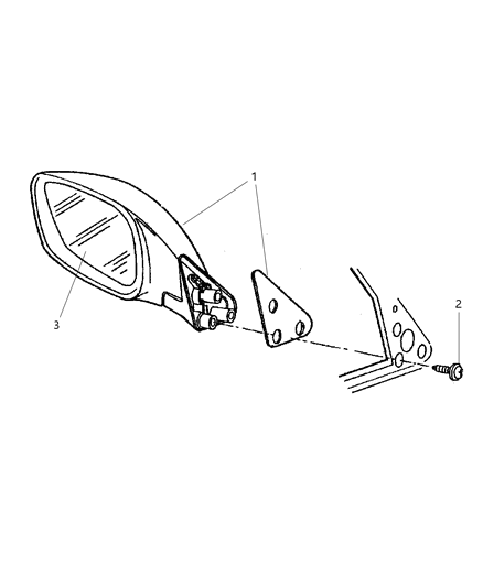 New 1998-2001 Fits Chrysler Grand Cherokee Mirror Replacement - Part # 5012214AA