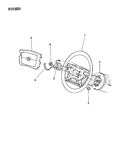 Chrysler - Module, Air Bag And Horn Pad Gray - Part # JF58GC5