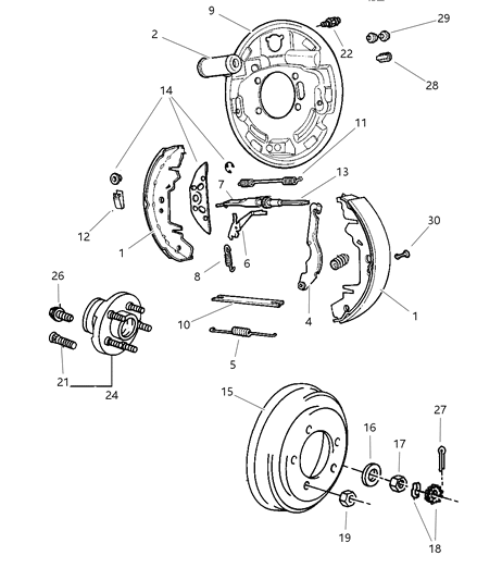 New 1996-1999 Fits Chrysler Grand Caravan, Town & Country Cylinder-Wheel - Part # V2107659AA