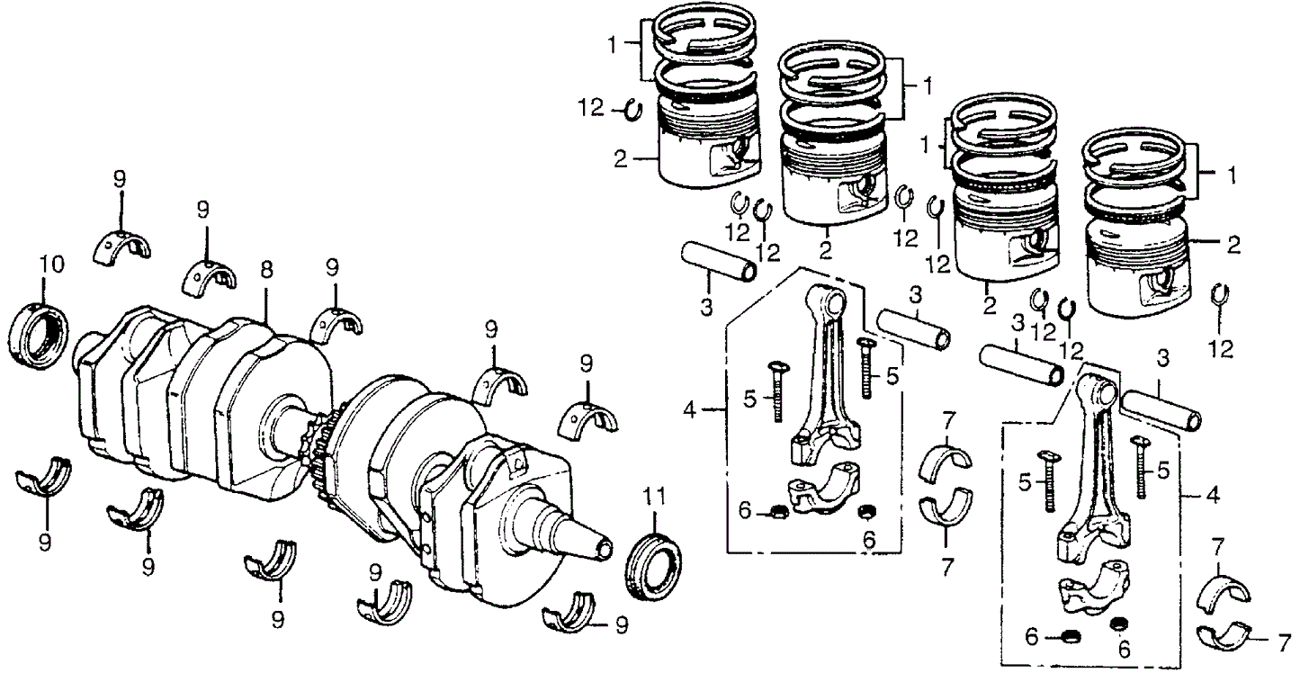 Ring Set, Piston (Over Size) (0.50)