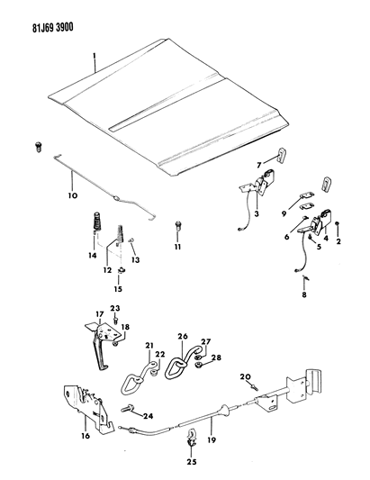 Cable, Hood Release