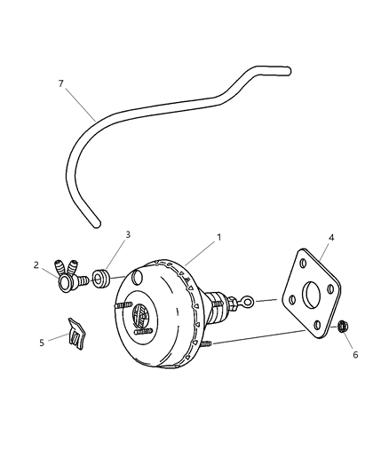 Hose Brake Booster Vacuum