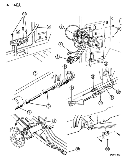 Cable Assembly, P/Brk Front (W/Seal)