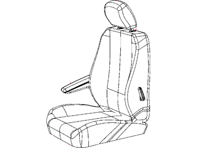 New 2010 Fits Chrysler Grand Caravan, Town & Country Front Seat Cushion Cover - Part # 1TF291T1AA