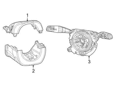 New 2021-2024 Fits Chrysler Grand Cherokee Shroud-Steering Column - Part # 6PL94TX7AB