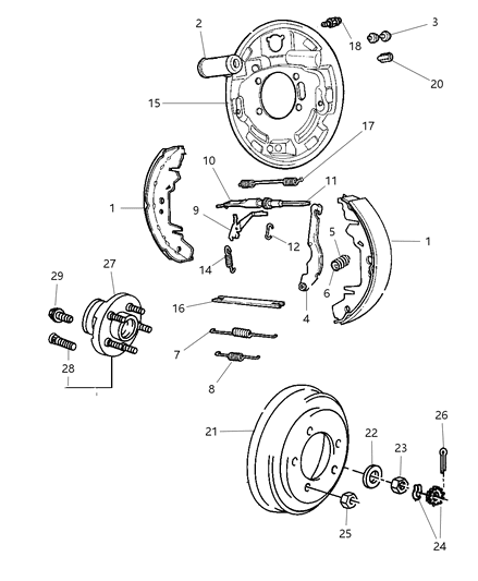 New 1996-2002 Fits Chrysler Grand Caravan, Town & Country Cylinder-Wheel - Part # V2103236AA