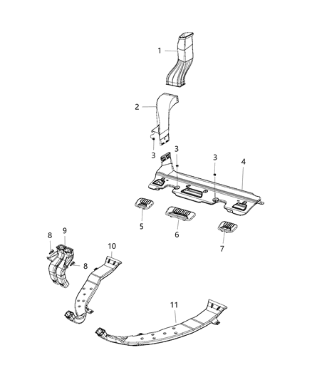 New 2017 Fits Chrysler Pacifica Outlet-Floor - Part # 5SR67DX9AE